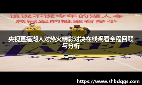 央视直播湖人对热火精彩对决在线观看全程回顾与分析